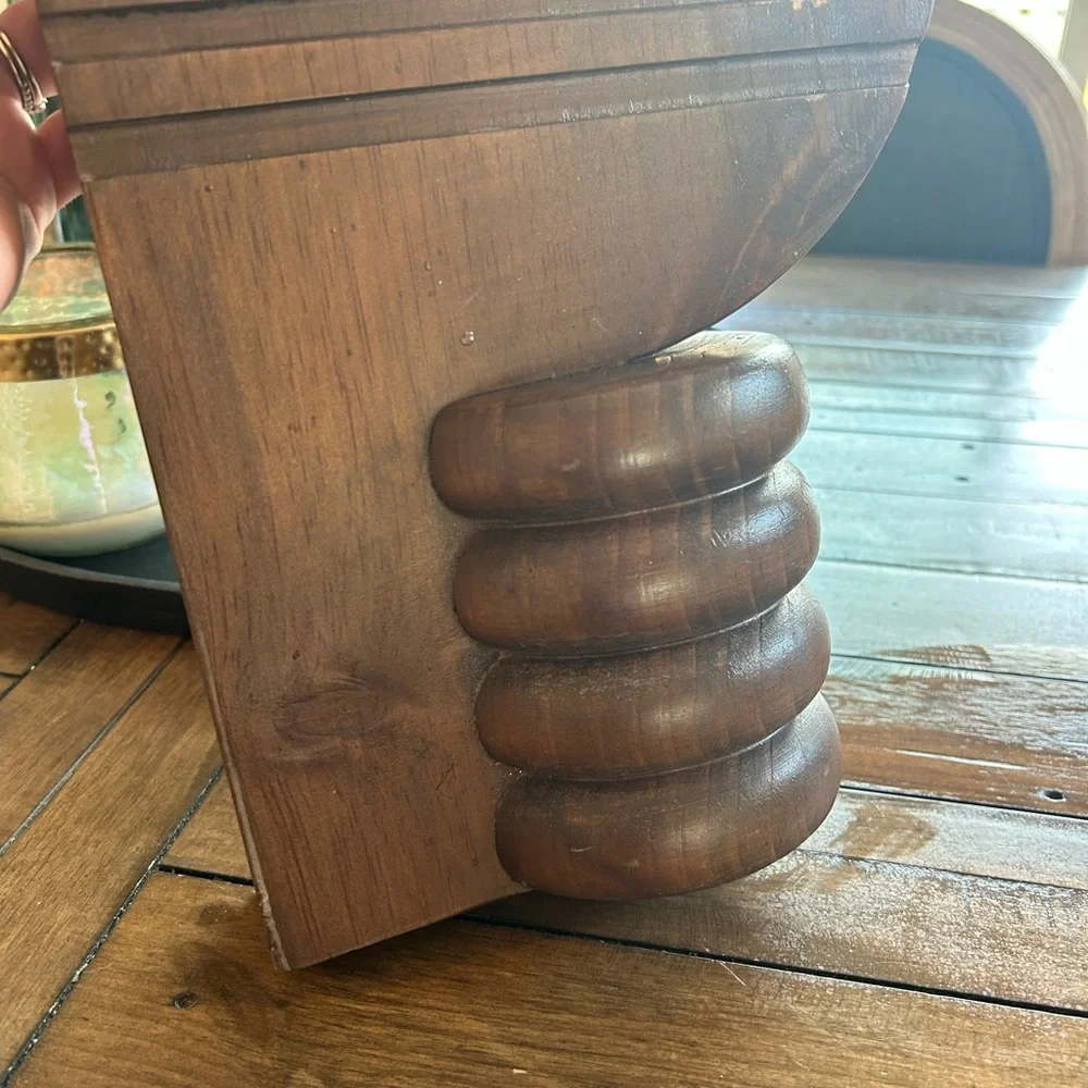 West Elm x Diego Olivero Geo Series Carved Wood Decor
